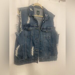 Wild Fable Distressed Denim Vest